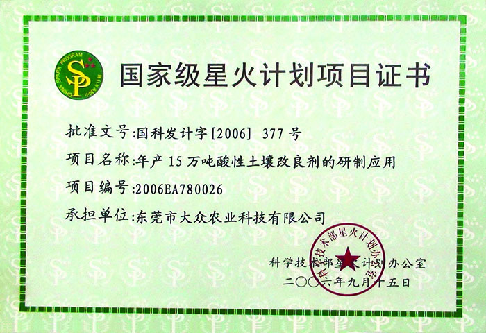 Spark Program Certificate